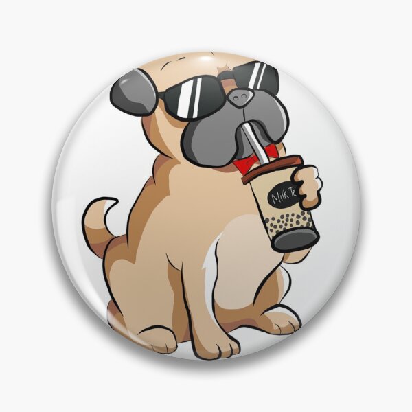 Item preview, Pug Dogs Drink Milk Tea designed and sold by MomoDesigners.