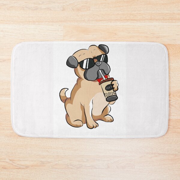 Item preview, Pug Dogs Drink Milk Tea designed and sold by MomoDesigners.