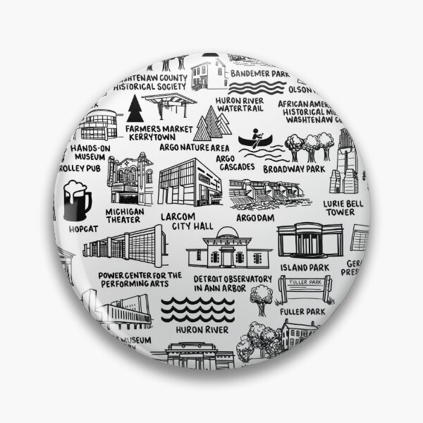 Item preview, Ann Arbor Map  designed and sold by fiberandgloss.