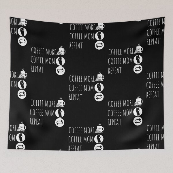 Item preview, Coffee more, coffee mom, repeat design for coffee lovers designed and sold by DesignsVault.