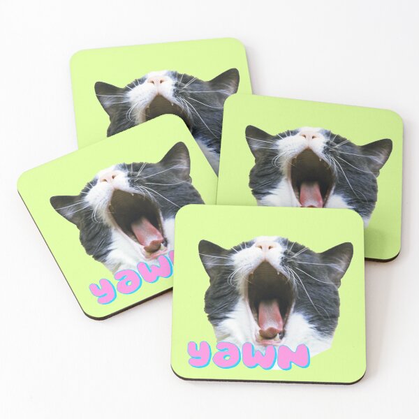 Item preview, Cat yawning designed and sold by Stuckinadream.
