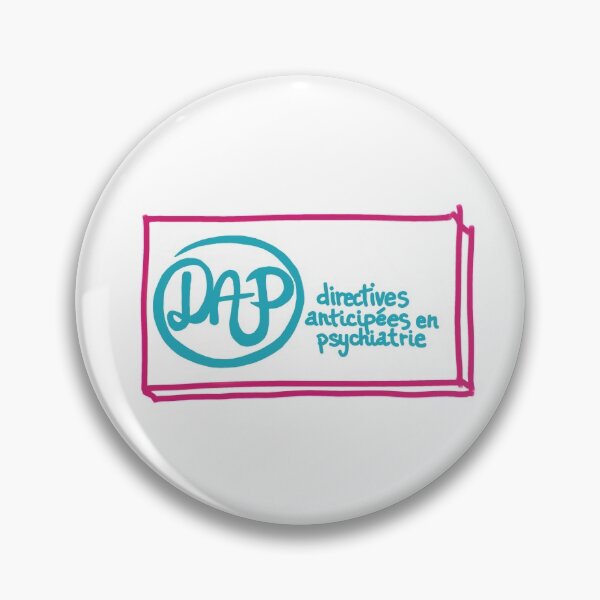 Item preview, DAP logo (advance directives in psychiatry) / pink green designed and sold by MentaLee.