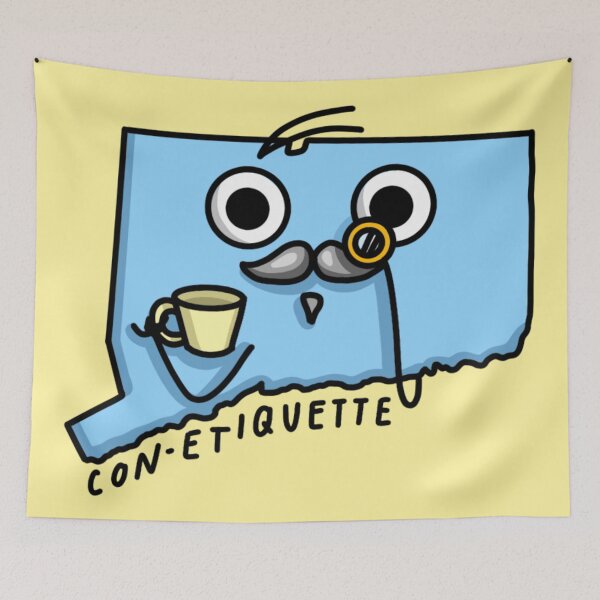 Item preview, Con-etiquette Connecticut designed and sold by The Curly Redhead.