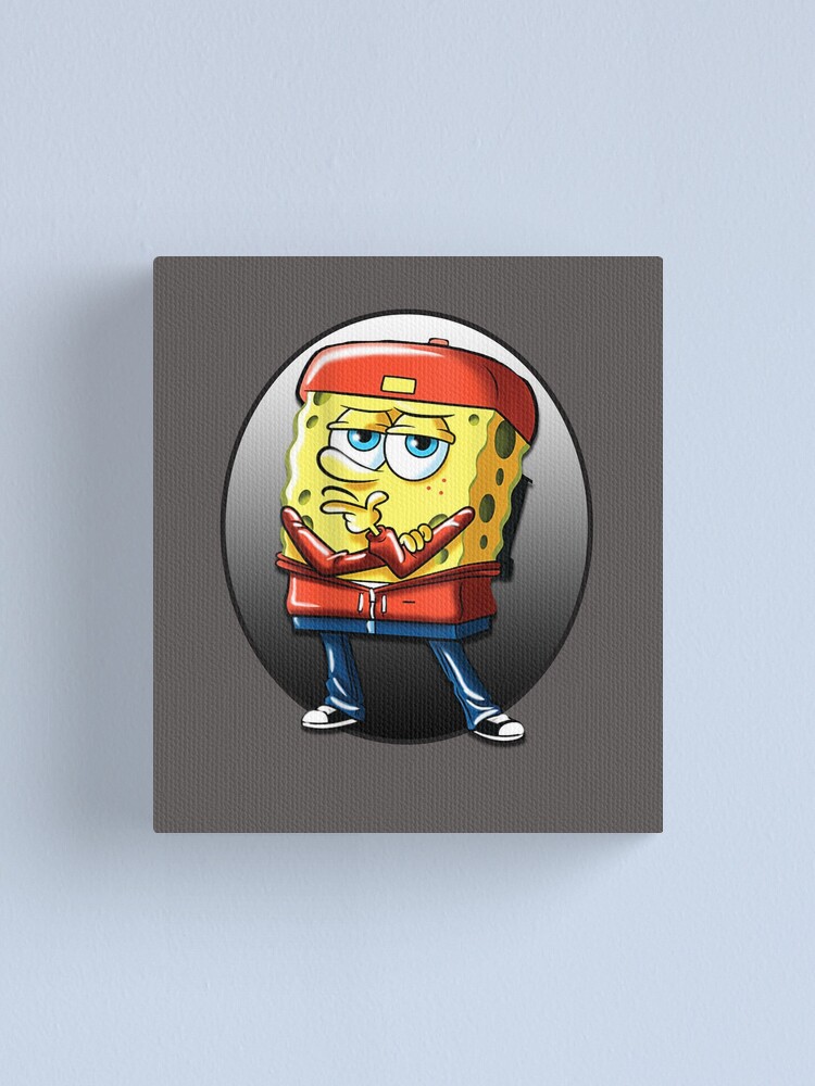 Spongebob meme face | Canvas Print