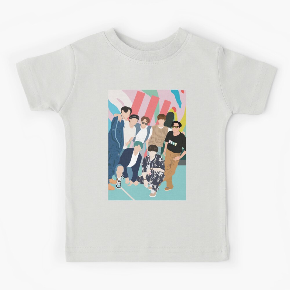 BTS STYLE GUIDE: AIRPORT FASHION, ARMY KPOP BANGTAN SONYEONDAN RM JIN SUGA  JHOPE JIMIN V JUNGKOOK MUSIC POSTER Kids T-Shirt for Sale by miebyjamie