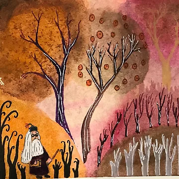 Artwork thumbnail, Wizard in the forest by RosaLL