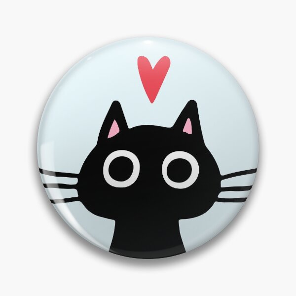 Item preview, Cute Black Cat with Heart | Kitten Valentine designed and sold by Jenn Inashvili.