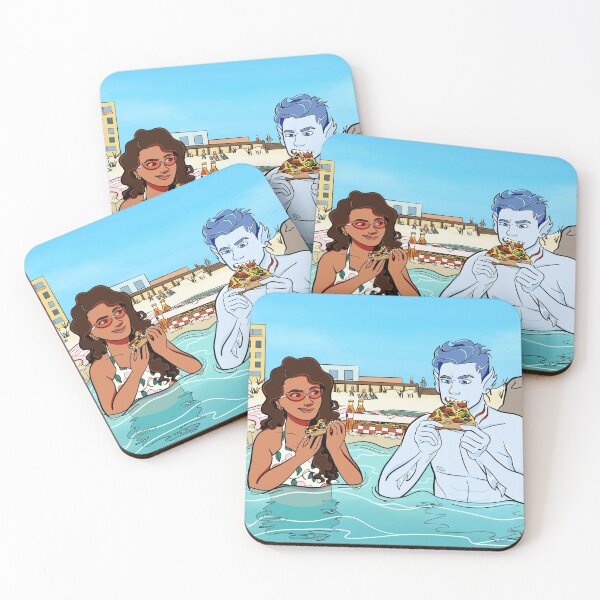Item preview, Beach Date - First Pizza Slice designed and sold by Moodoodles.