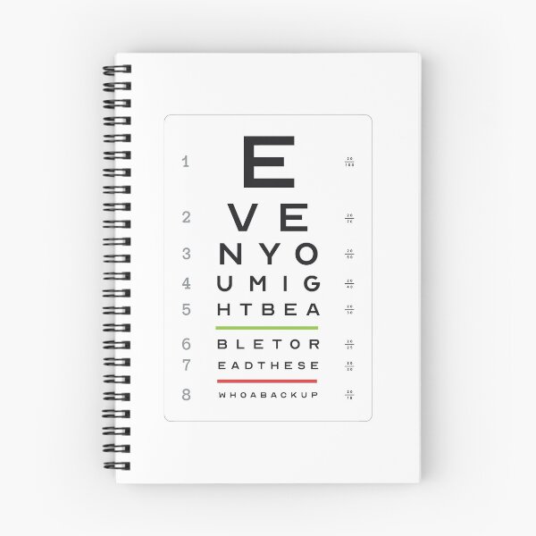 Item preview, Back it up, a funny eye chart designed and sold by mindful iris.