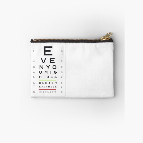 Item preview, Back it up, a funny eye chart designed and sold by mindful iris.
