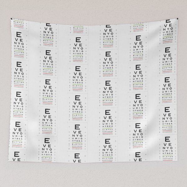 Item preview, Back it up, a funny eye chart designed and sold by mindful iris.