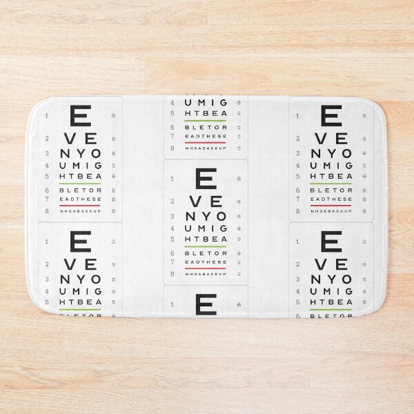 Item preview, Back it up, a funny eye chart designed and sold by mindful iris.