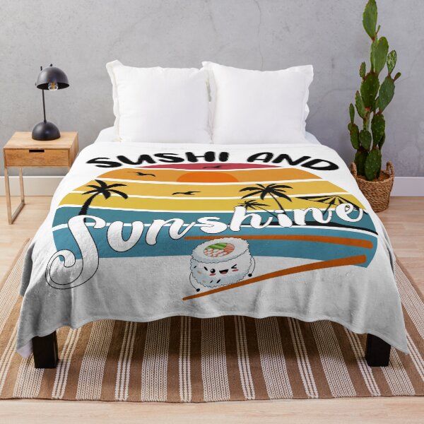 Item preview, Sushi and Sunshine Vintage Retro Summer Beach Food designed and sold by AllPerfect.