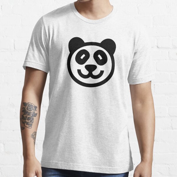 Cute Panda Icon - black on white Essential T-Shirt