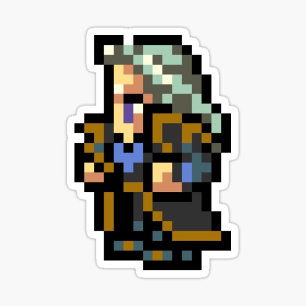 Final Fantasy Vi Setzer Sprite Sticker By Spritezone Redbubble