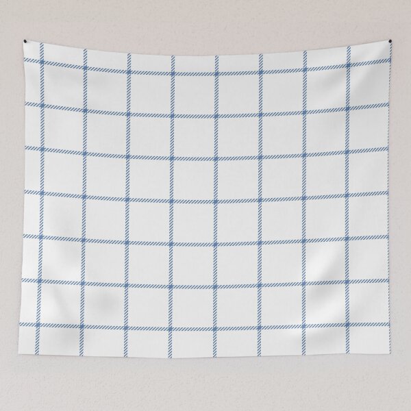 Item preview, Cuadros blancos y azules pacíficos extendidos Estampado de cuadros vichy designed and sold by Feeling Artsy.