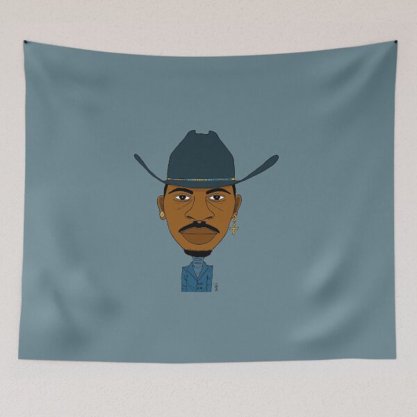 Item preview, Country rapper drawn portrait. (Blue) designed and sold by Eric Sintès.