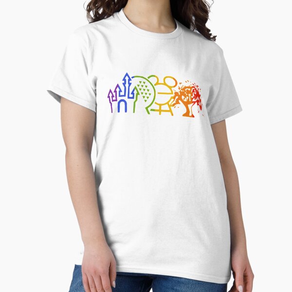Item preview, WDW Theme Park Skyline Gay Pride Version designed and sold by Brooke’s Broadway Stickers.