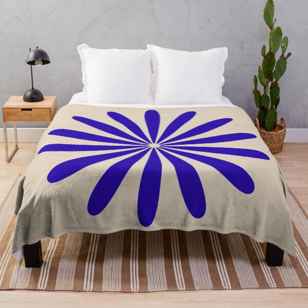 Item preview, Big Daisy Retro Minimalism in Cobalt Blue and Beige designed and sold by kierkegaard.