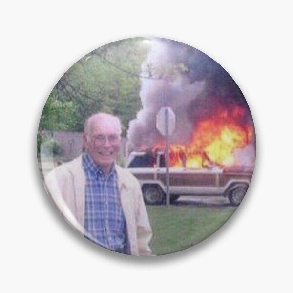 Item preview, Grandpa and Burning Car Meme designed and sold by chaoticvibes.