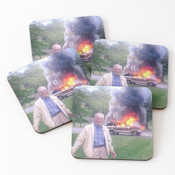 Item preview, Grandpa and Burning Car Meme designed and sold by chaoticvibes.