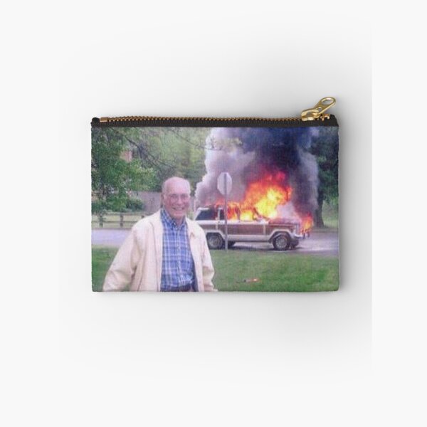 Item preview, Grandpa and Burning Car Meme designed and sold by chaoticvibes.