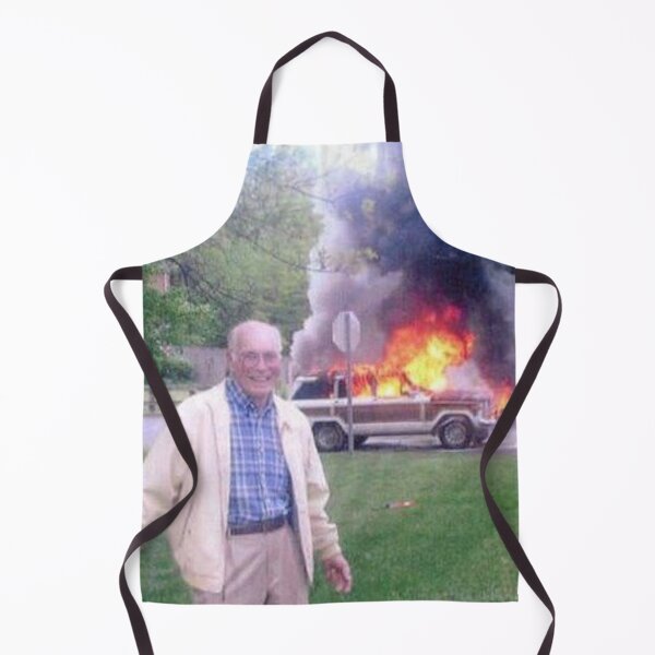 Item preview, Grandpa and Burning Car Meme designed and sold by chaoticvibes.