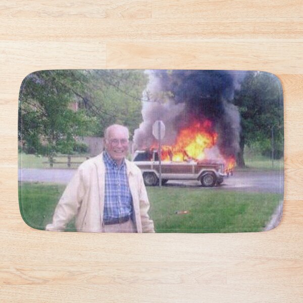 Item preview, Grandpa and Burning Car Meme designed and sold by chaoticvibes.