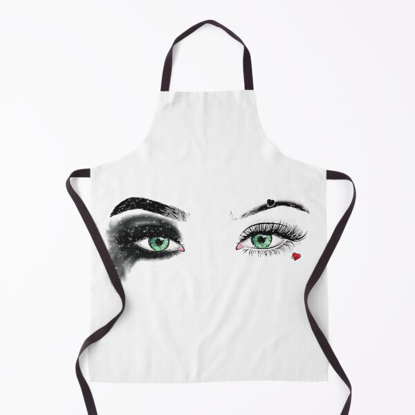 Item preview, Black White Makeup Green Eyes Punk Rock Devil Crazy Girl Glitter designed and sold by Jolly-Yosei.