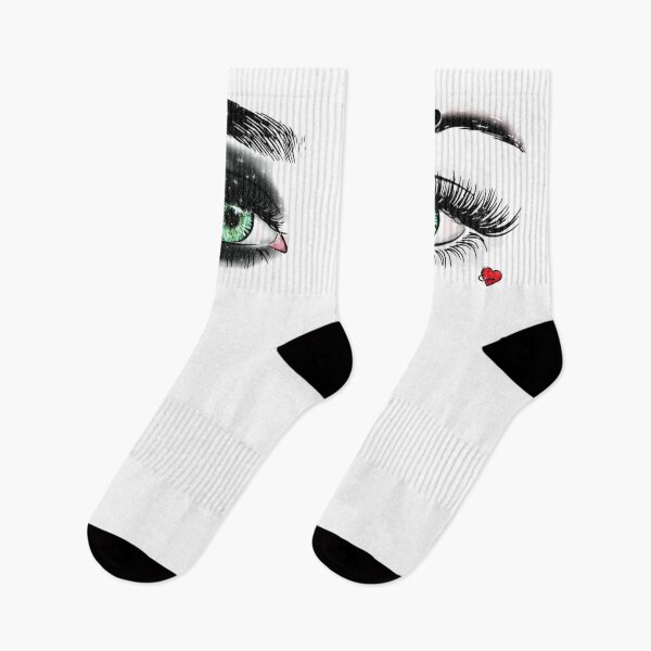 Item preview, Black White Makeup Green Eyes Punk Rock Devil Crazy Girl Glitter  designed and sold by Jolly-Yosei.