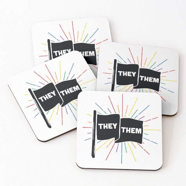 Item preview, They/Them Pronouns Retro Flag designed and sold by lavenderhearts.