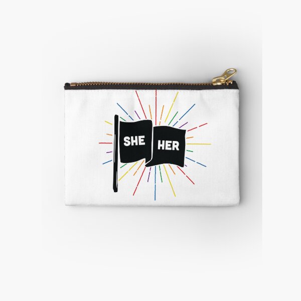 Item preview, She/Her Pronouns Retro Flag designed and sold by lavenderhearts.