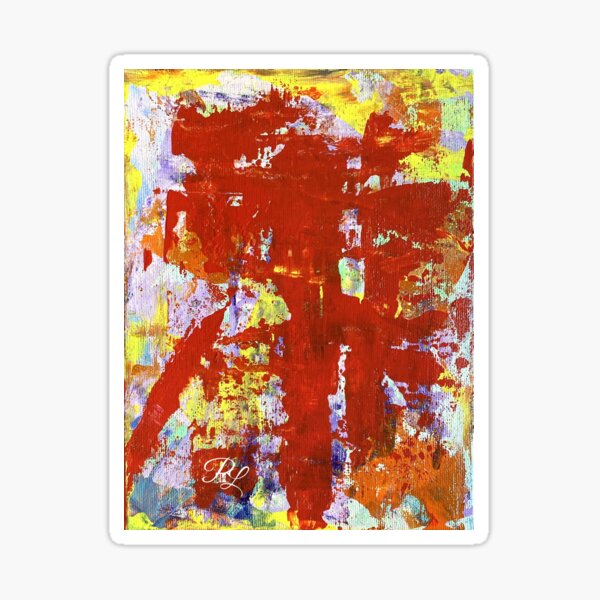 Yellow Abstract Sticker