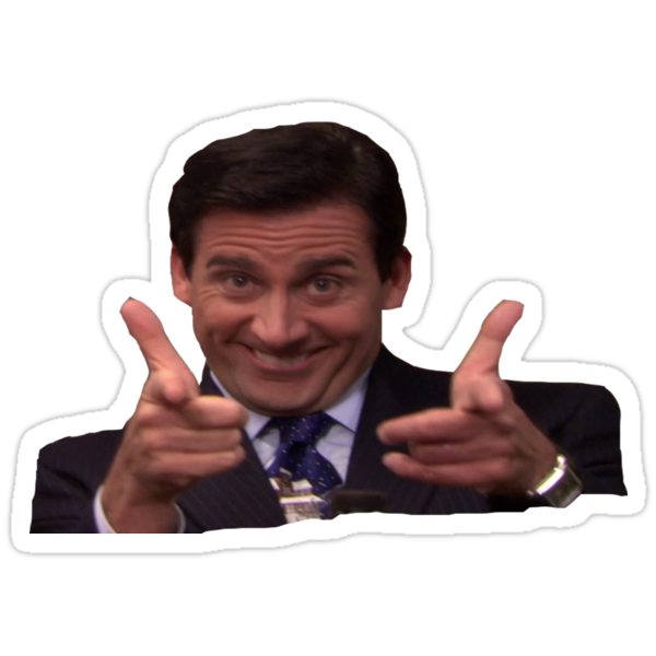  The Office  Michael Scott Pointing Stickers  by WickedRug 