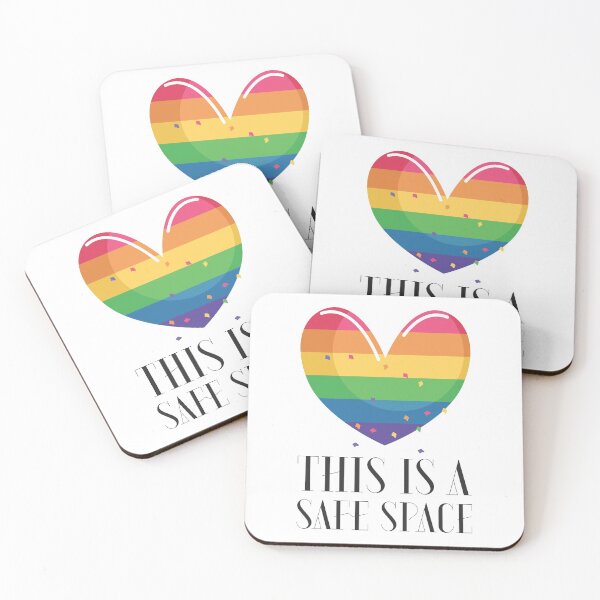 Item preview, Safe Space For Everyone - Heart - White Background designed and sold by crazycollective.