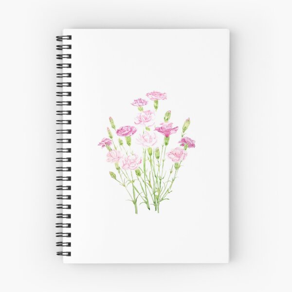 Artikelvorschau, handgemaltes rosa nelkenblumenaquarell entworfen und verkauft von SelenePaintings .