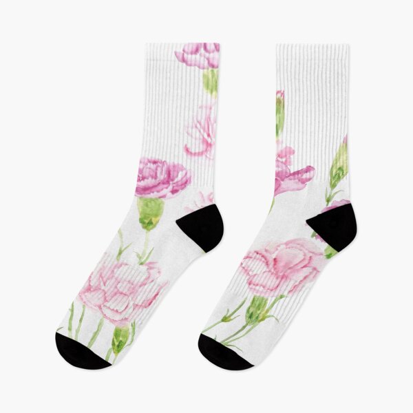 Item preview, hand painted pink carnation flowers  watercolor  designed and sold by ColorandColor.