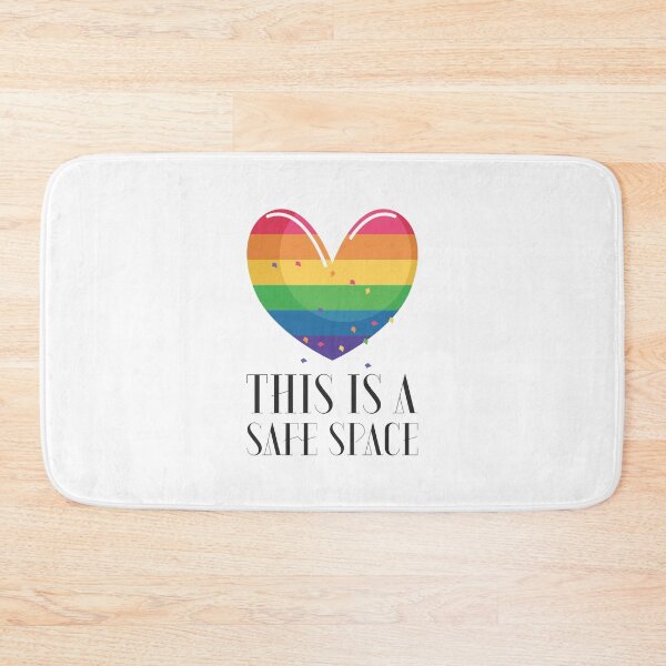 Item preview, Safe Space For Everyone - Heart - White Background designed and sold by crazycollective.