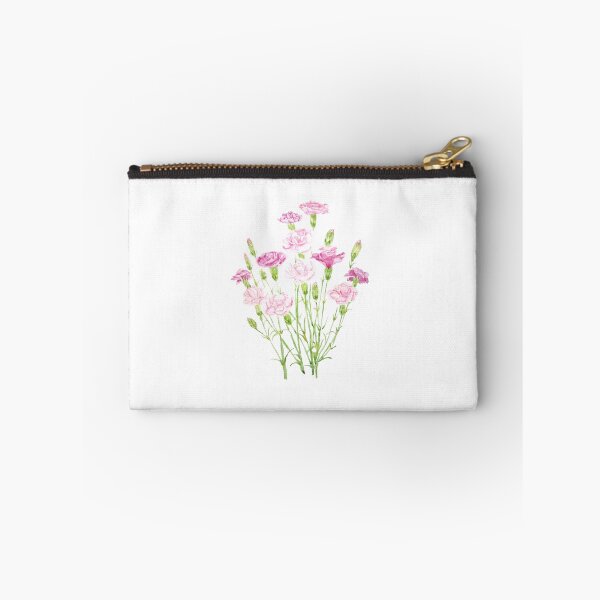 Item preview, hand painted pink carnation flowers  watercolor  designed and sold by ColorandColor.