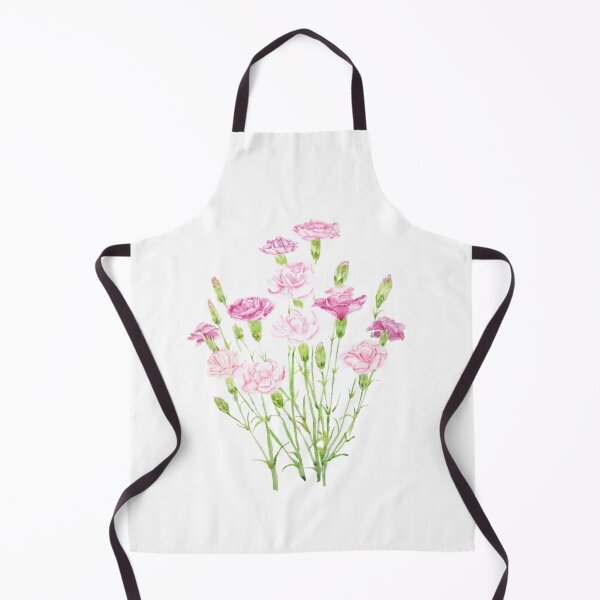 Item preview, hand painted pink carnation flowers watercolor designed and sold by ColorandColor.