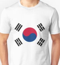 Lebende Korea-Flagge Slim Fit T-Shirt