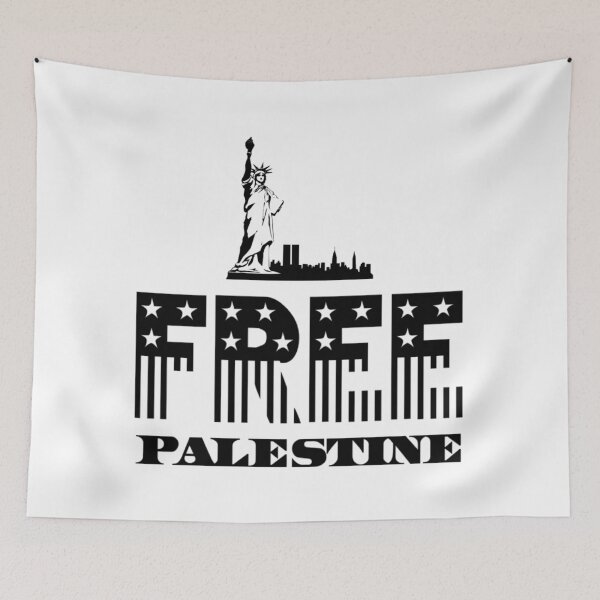Item preview, Free Palestine Arabic Support Palestine and Gaza Jerusalem designed and sold by YasDesign.