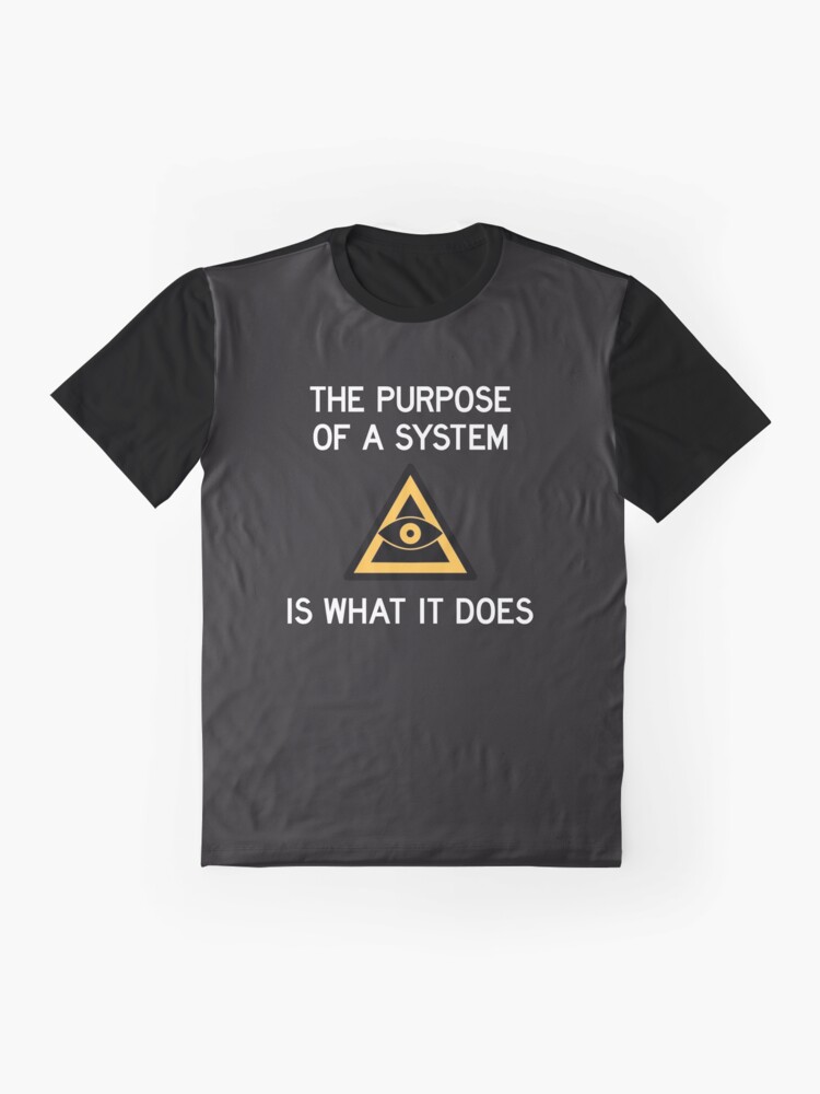 Thumbnail 4 of 5, Graphic T-Shirt, POSIWID Dark Mode designed and sold by eigenmagic.