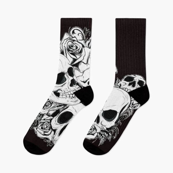 Artikelvorschau, Menschliche Schädel & Rosen Collage entworfen und verkauft von WearWolfDesigns.