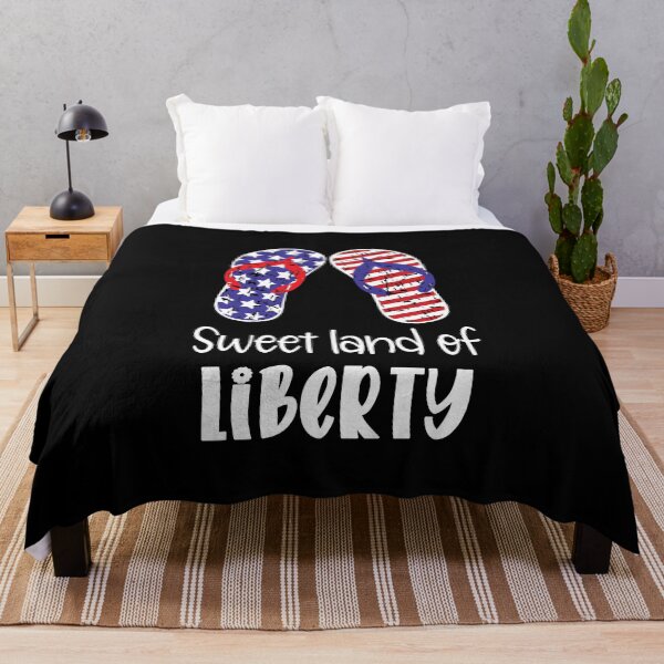 Item preview, Sweet Land Of Liberty, American Flag Flip Flops designed and sold by orangeblue21.
