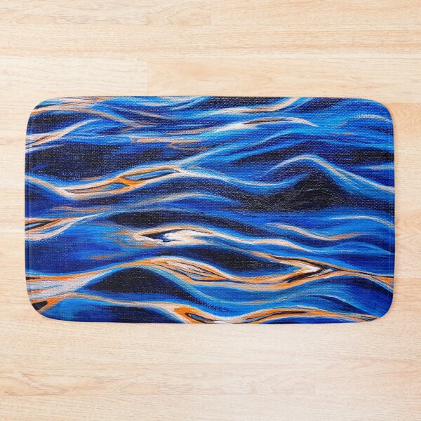 Item preview, Blue and orange ocean wave designed and sold by fujinoart.