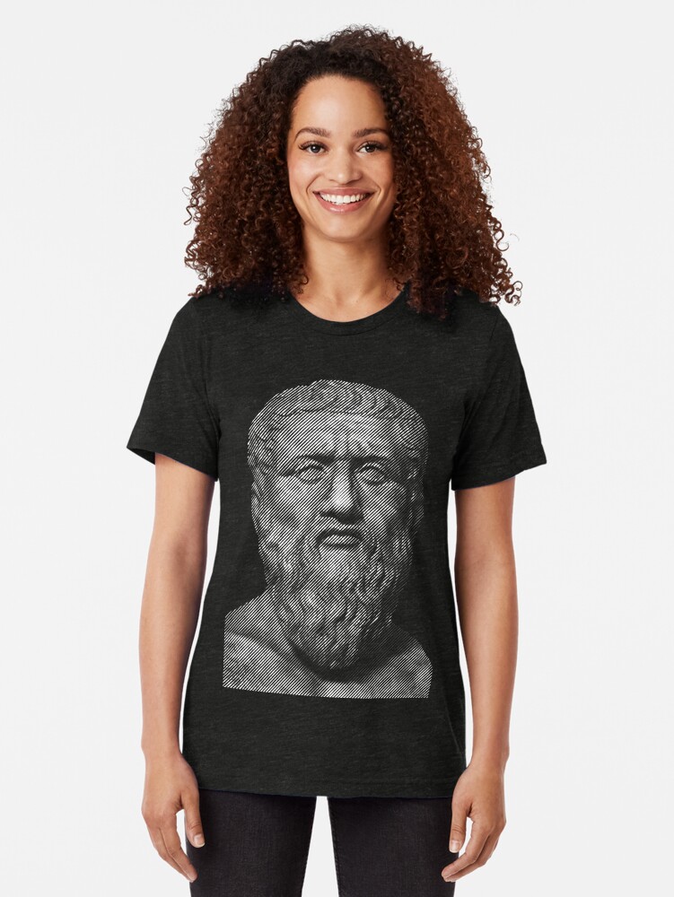 Alternate view of Plato philosopher Tri-blend T-Shirt