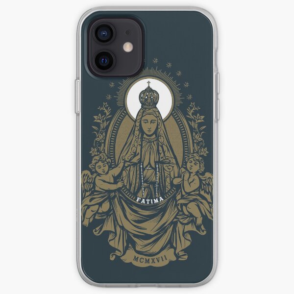 Our Lady of Fatima Gold on Black Version iPhone Soft Case