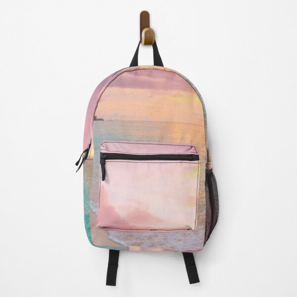 Item preview, calm blue ocean with pink sky designed and sold by oldschoolway.
