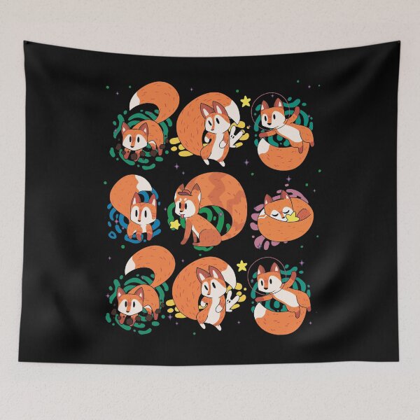 Item preview, Space Furry Foxes designed and sold by VHusky.
